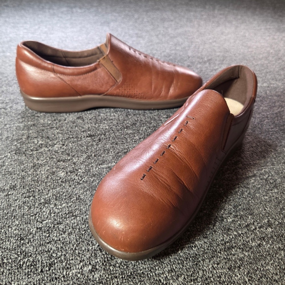 SAS Viva Slip On Loafers Women Size 11 M Brown Leather Comfort Walking Office